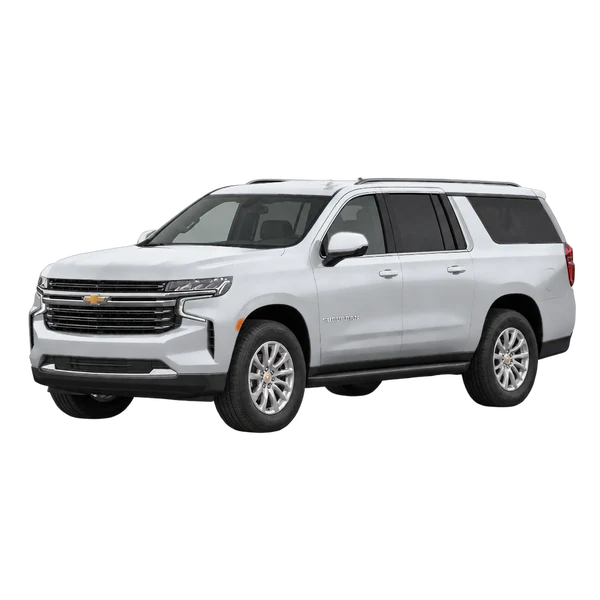 Chevrolet Suburban 2021 argent, vue trois-quarts avant (orienté vers la gauche)