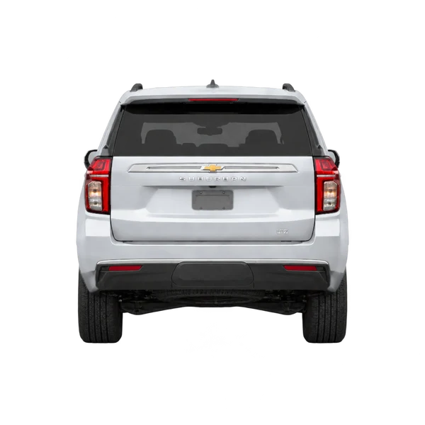 Chevrolet Suburban 2021 prata, vista traseira
