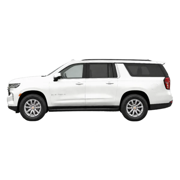 2021 Chevrolet Suburban in weiß, Ansicht: Seite (nach links gerichtet)