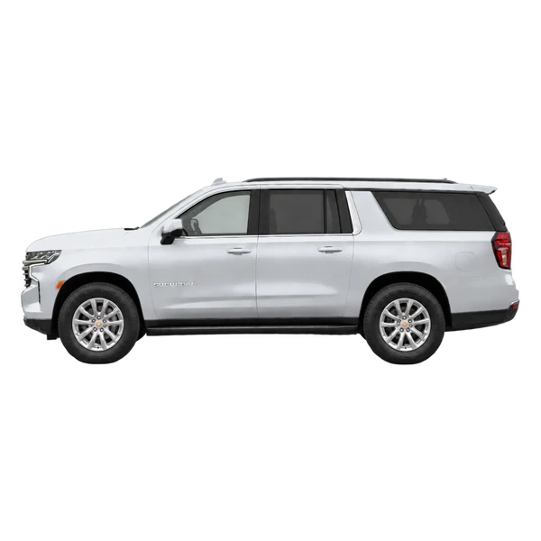2022 Chevrolet Suburban in Silber, Ansicht: Seite (nach links gerichtet)
