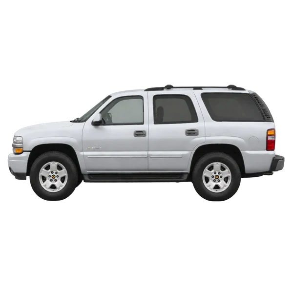 Chevrolet Tahoe 2004 argent, vue côté (vers la gauche)