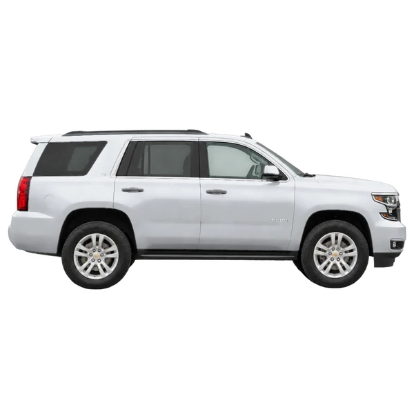 Chevrolet Tahoe 2015 argent, vue profil (tourné vers la droite)
