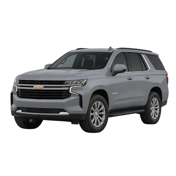 2022 Chevrolet Tahoe in Grau, Ansicht: Dreiviertelansicht vorne (nach links gerichtet)