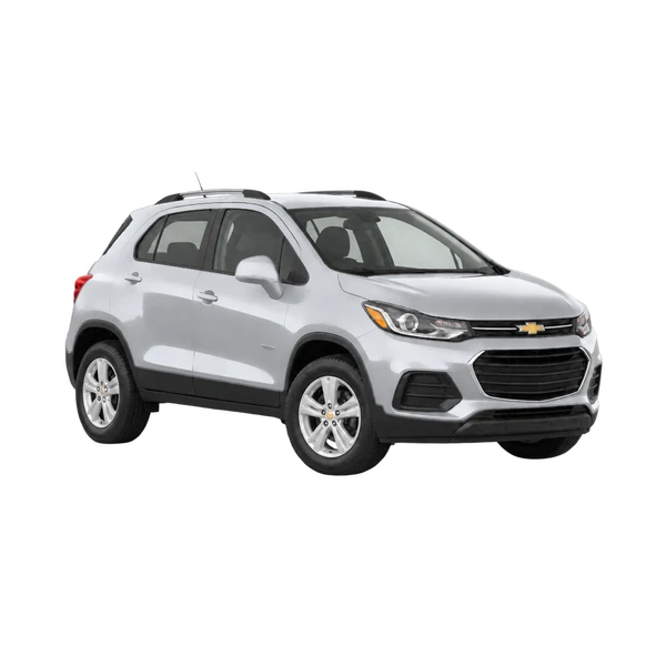 Chevrolet Tracker 2018 باللون فضي، منظر زاوية ثلاثة أرباع أمامية (باتجاه اليمين)