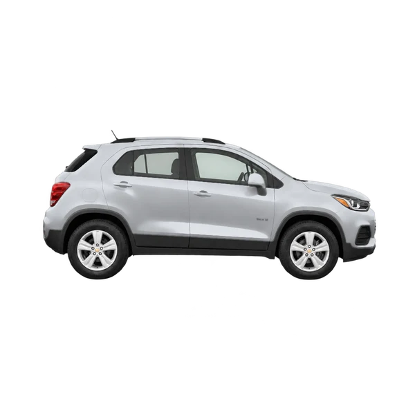 Chevrolet Tracker 2018 باللون فضي، منظر منظر جانبي (باتجاه اليمين)