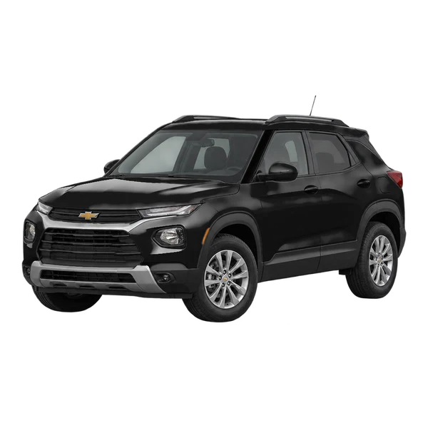 Chevrolet Trailblazer 2021 en negro, vista frontal tres cuartos (hacia la izquierda)