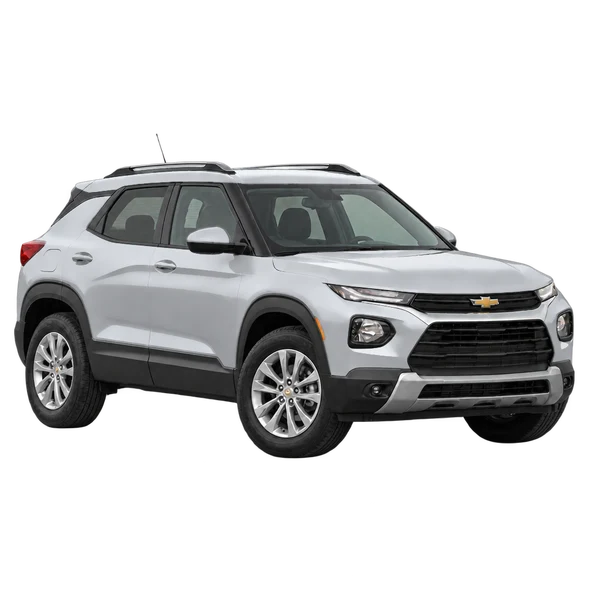 Chevrolet Trailblazer 2021 en plateado, vista tres cuartos frontal (mirando a la derecha)