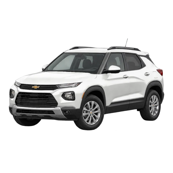 Chevrolet Trailblazer 2021 en blanco, vista frontal tres cuartos (hacia la izquierda)