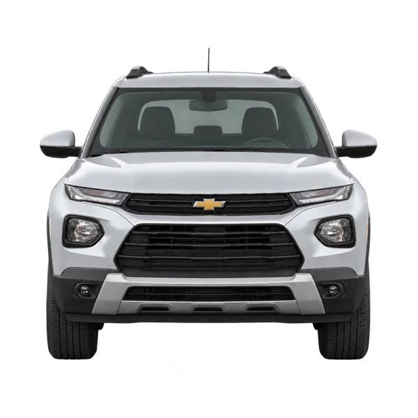 Chevrolet Trailblazer 2025 باللون فضي، منظر أمامي