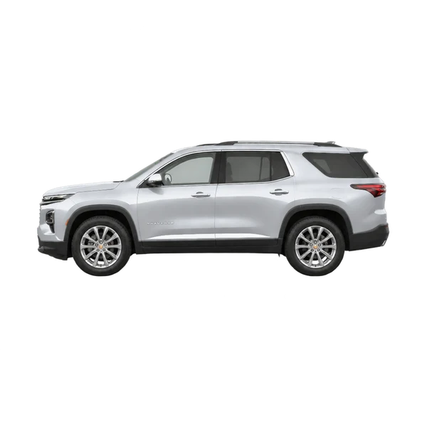 Chevrolet Traverse Limited 2025 باللون فضي، منظر جانبي (متجه إلى اليسار)