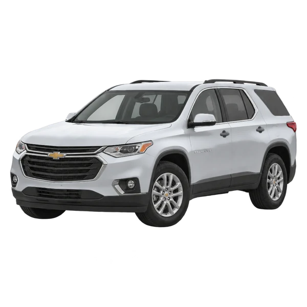 2019 Chevrolet Traverse in Silber, Ansicht: Dreiviertelansicht vorne (nach links gerichtet)