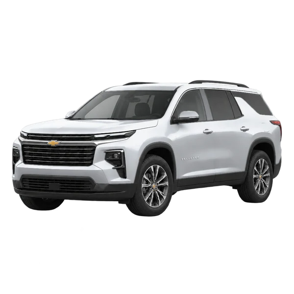 Chevrolet Traverse 2024 argent, vue trois-quarts avant (orienté vers la gauche)