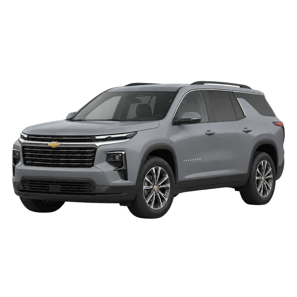 2026 Chevrolet Traverse in grau, Ansicht: Dreiviertelansicht vorne (nach links gerichtet)