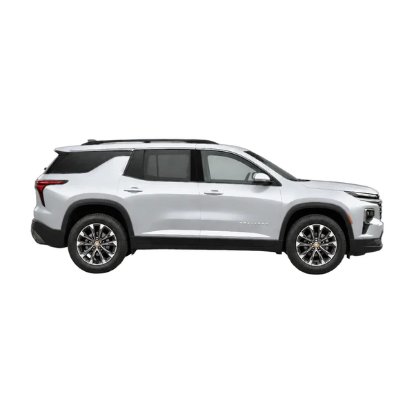 シルバーの2027 Chevrolet Traverse（側面（右向き）ビュー）