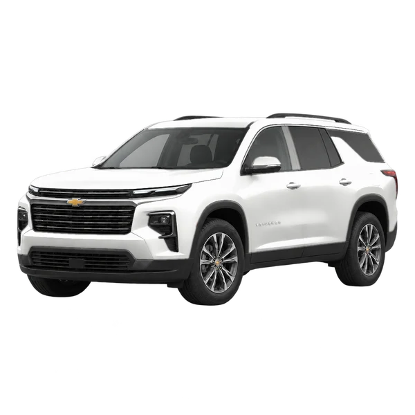 ホワイトの2027 Chevrolet Traverse（フロントスリークォーター(左向き)ビュー）