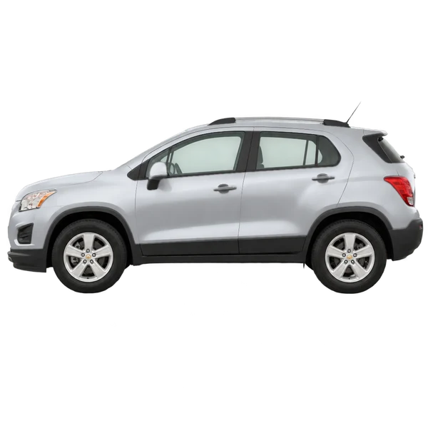 Chevrolet Trax 2013 prata, vista lateral (voltada para a esquerda)