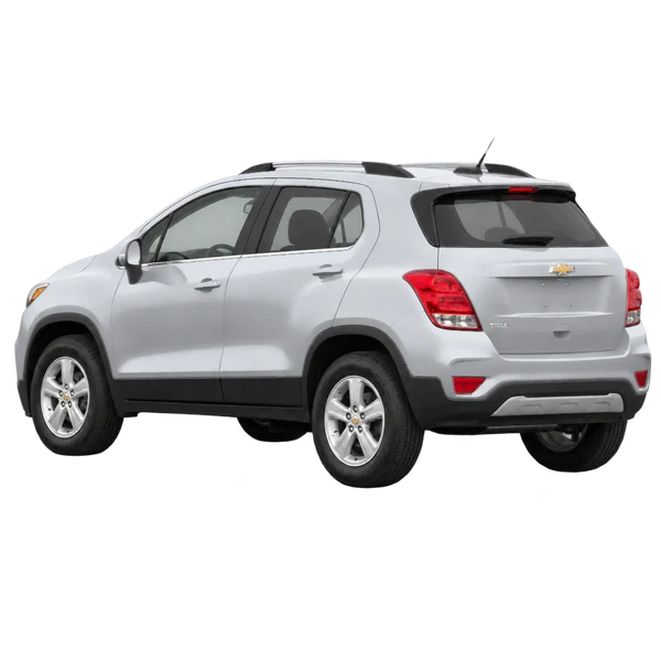 シルバーの2018 Chevrolet Trax（リア斜め（左向き）ビュー）