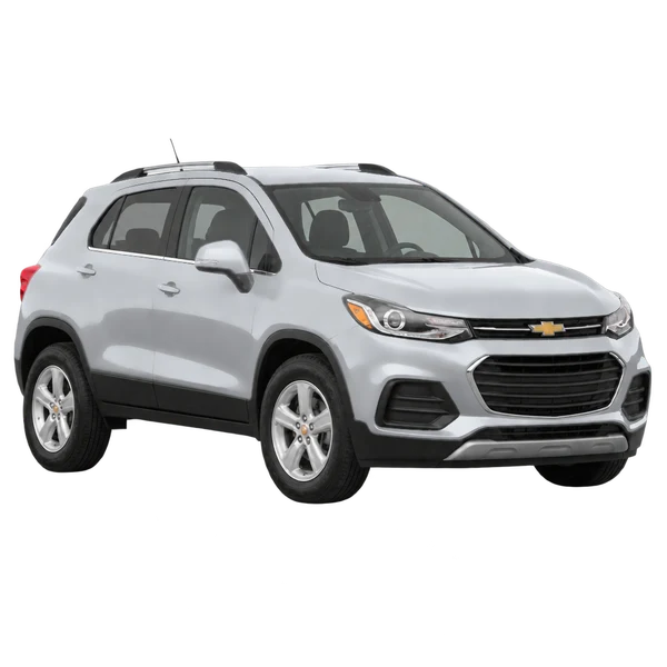 Chevrolet Trax 2021 باللون فضي، منظر زاوية ثلاثة أرباع أمامية (باتجاه اليمين)