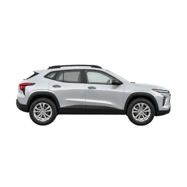 Chevrolet Trax 2024 prata, vista lateral (voltada para a direita)