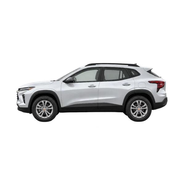 silver 2027 Chevrolet Trax side (facing left) view