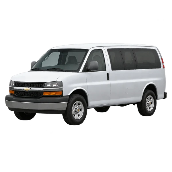 2003 CHEVROLET VAN — Front three-quarter (facing left)، silver