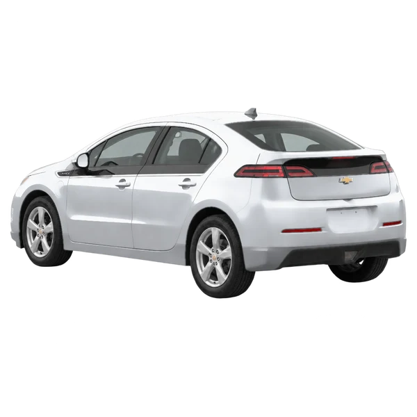 2014 Chevrolet Volt in Silber, Ansicht: Dreiviertelansicht von hinten (nach links gerichtet)