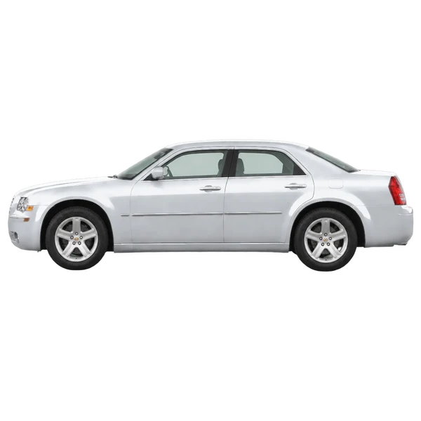 シルバーの2008 Chrysler 300(側面(左向き)ビュー)