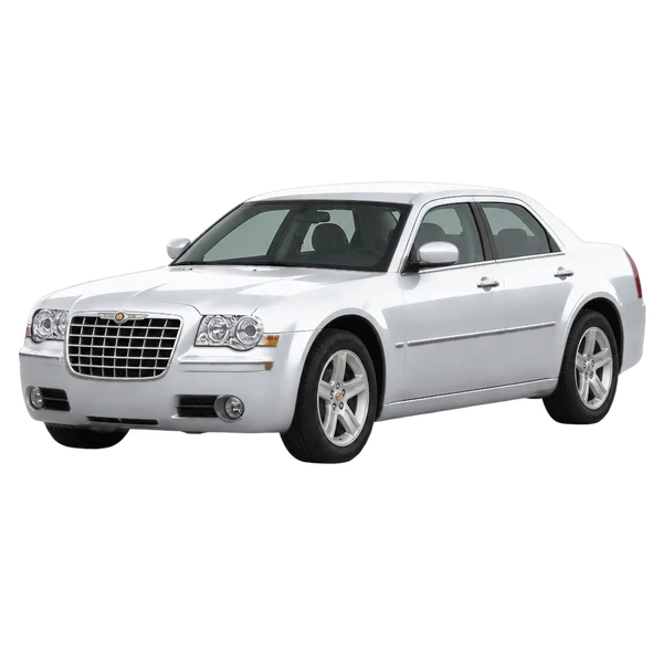 2010 Chrysler 300 in Silber, Ansicht: Dreiviertelansicht vorne (nach links gerichtet)