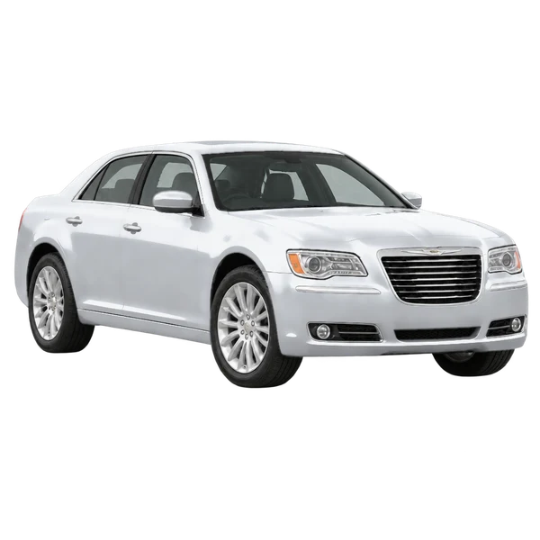 Chrysler 300 2019 argent, vue trois-quarts avant (orienté vers la droite)