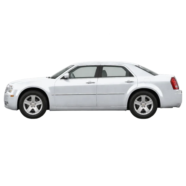 Chrysler 300C 2010 prata, vista lateral (voltada para a esquerda)