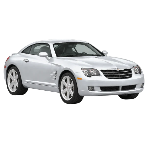 Chrysler Crossfire 2006 prata, vista três quartos dianteiro (voltado para a direita)