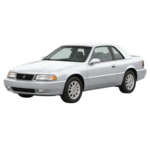 Chrysler LeBaron 1995 prata, vista dianteira em três quartos (voltada para a esquerda)