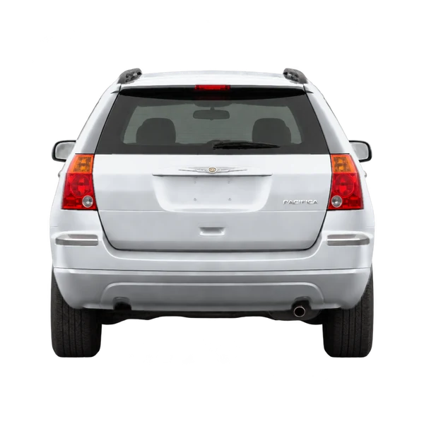 Chrysler Pacifica 2005 en plateado, vista trasera