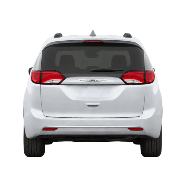 Chrysler Pacifica 2020 prata, vista traseira