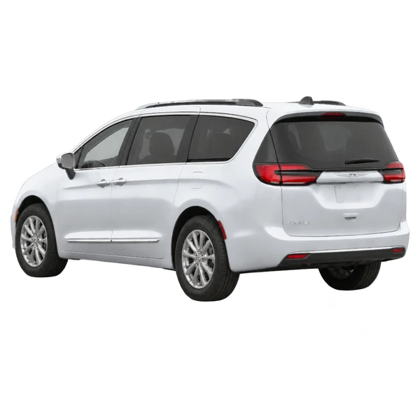 シルバーの2021 Chrysler Pacifica(リア斜め(左向き)ビュー)