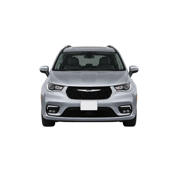 シルバーの2023 Chrysler Pacifica（正面ビュー）