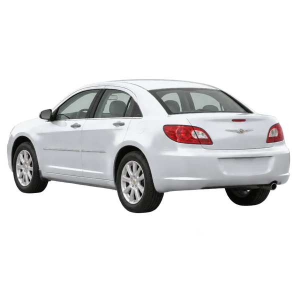 2008 Chrysler Sebring in Silber, Ansicht: Dreiviertelansicht von hinten (nach links gerichtet)