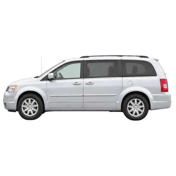 2009 Chrysler Town & Country in Silber, Ansicht: Seite (nach links gerichtet)