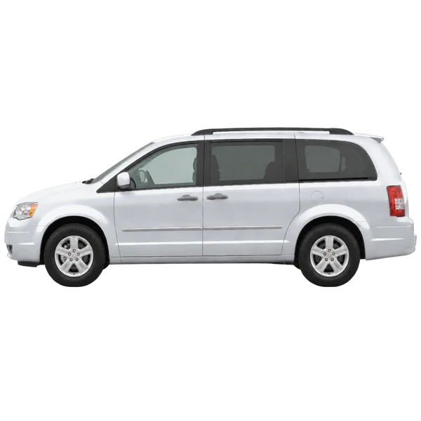 Chrysler Voyager 2009 prata, vista lateral (voltada para a esquerda)