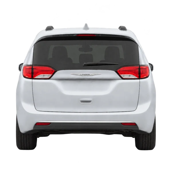 Chrysler Voyager 2020 prata, vista traseira