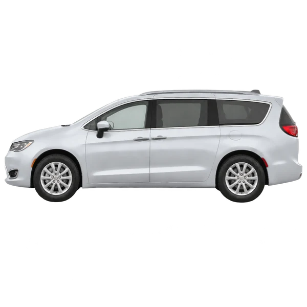 Chrysler Voyager 2020 prata, vista lateral (voltada para a esquerda)