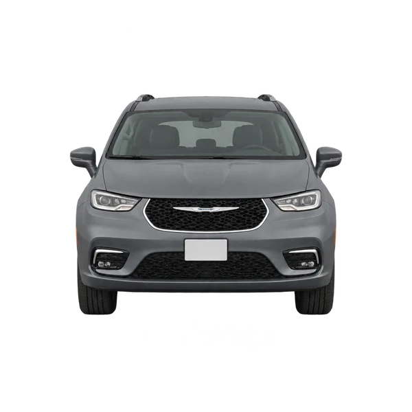 Chrysler Voyager 2022 cinza, vista frente