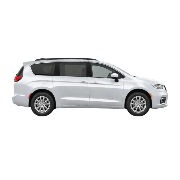 Chrysler Voyager 2026 prata, vista lateral (voltada para a direita)