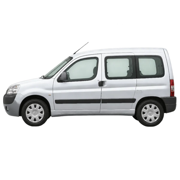 Citroën Berlingo 2005 prata, vista lateral (voltada para a esquerda)