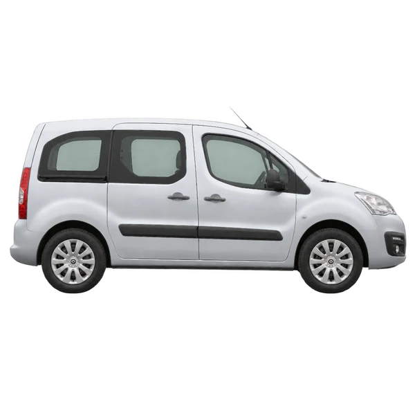Citroën Berlingo 2013 prata, vista lateral (voltada para a direita)