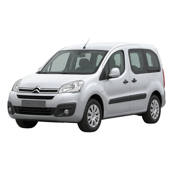 Citroën Berlingo 2014 prata, vista dianteira em três quartos (voltada para a esquerda)