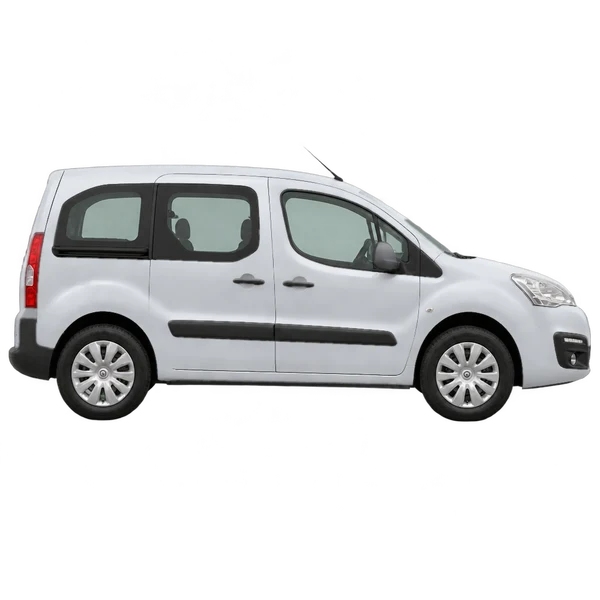 Citroën Berlingo 2016 prata, vista lateral (voltada para a direita)