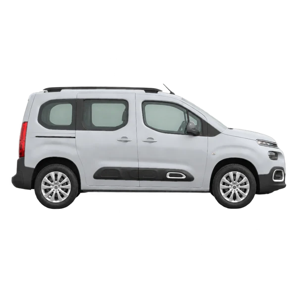 Citroën Berlingo 2019 prata, vista lateral (voltada para a direita)