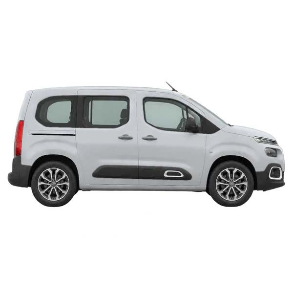 Citroën Berlingo 2020 prata, vista lateral (voltada para a direita)