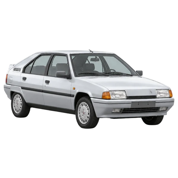 silver 1990 Citroën BX front three-quarter (facing left) view
